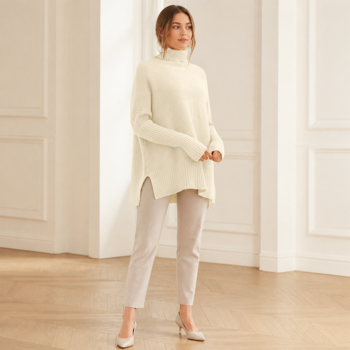 ROSAMINE | Camisola de Gola Alta em Malha Quente