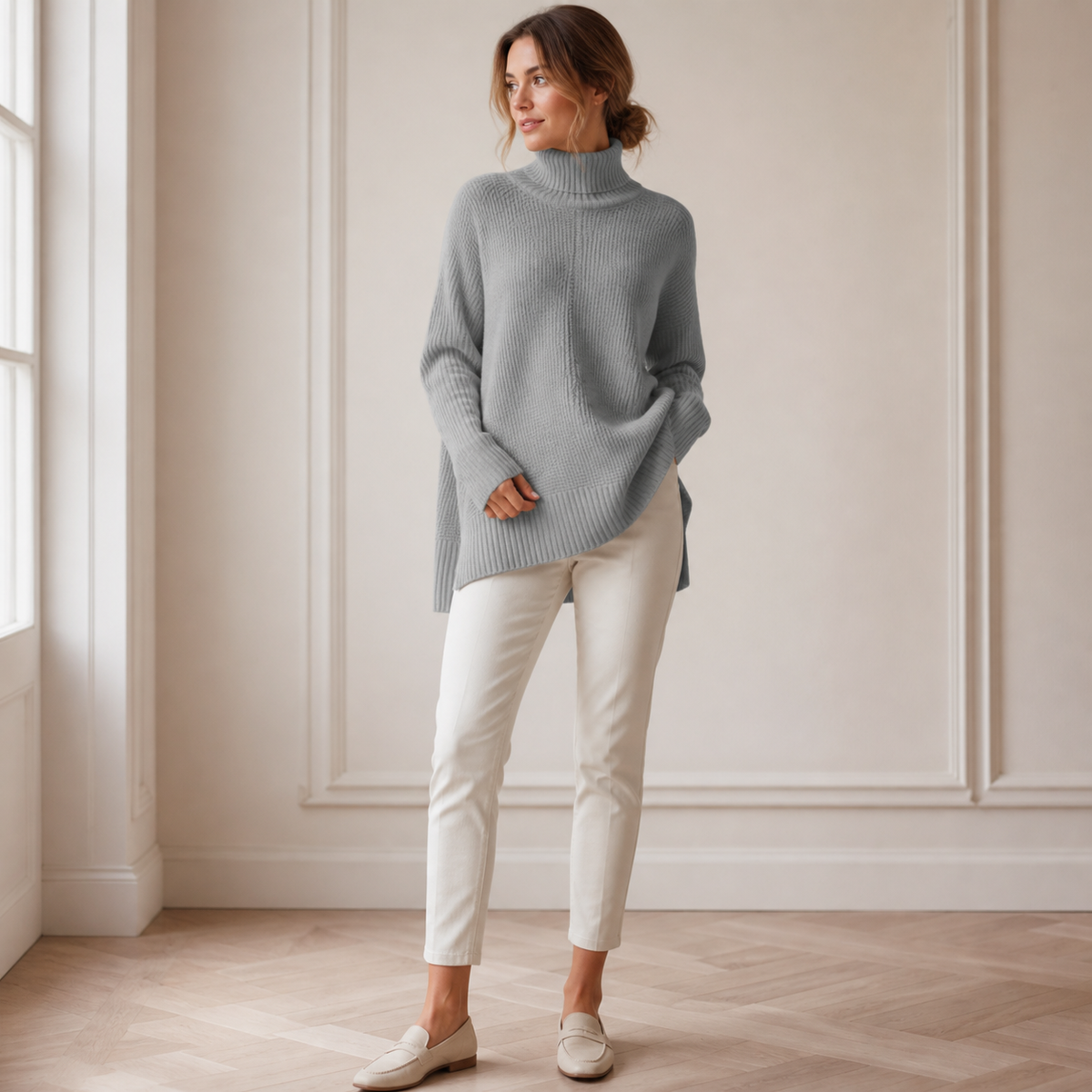 ROSAMINE | Camisola de Gola Alta em Malha Quente