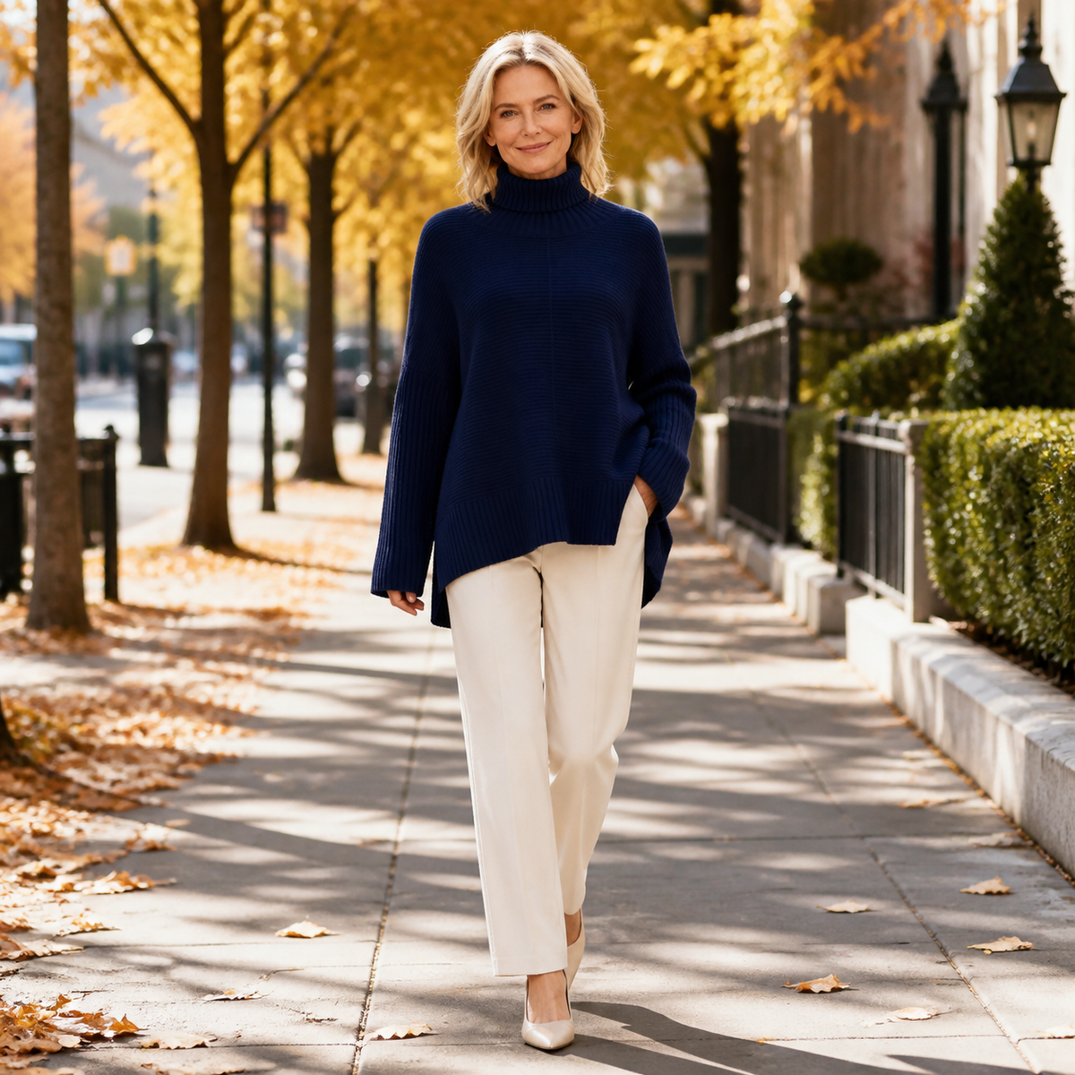 ROSAMINE | Camisola de Gola Alta em Malha Quente