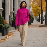 ROSAMINE | Camisola de Gola Alta em Malha Quente